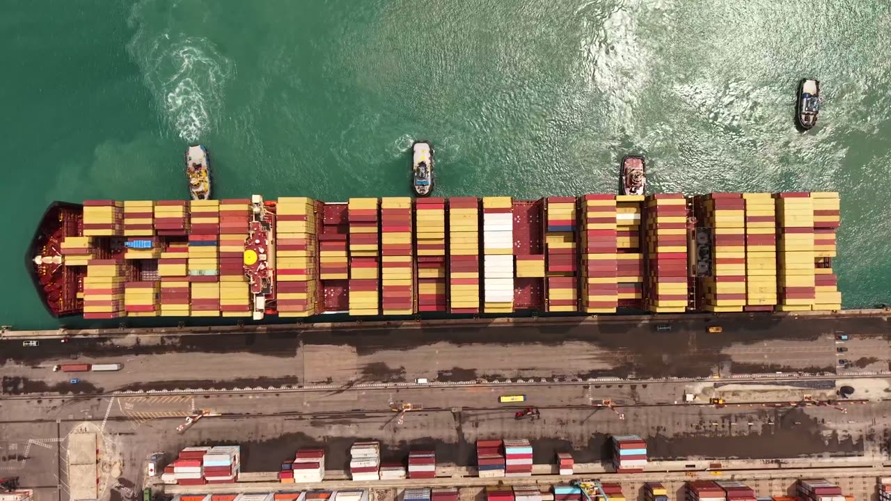 Vista zenital da atracação — Pecém